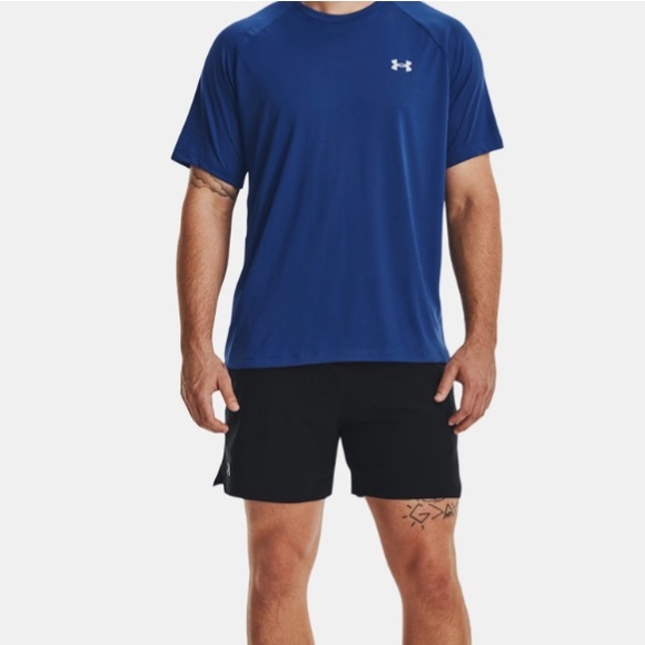 Under Armour Men’s Tech Reflective Tee Blue Mirage T-Shirt - Picture 3 of 14